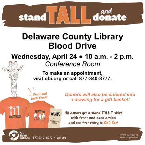 Stand Tall blood drive flyer