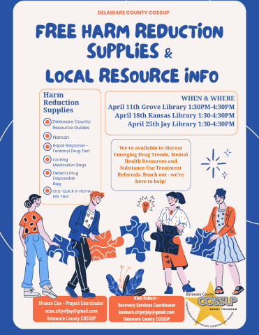 Free Harm Reduction Supplies & Local Resource Info flyer
