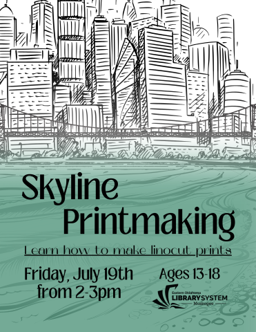 skyline printmaking flyer