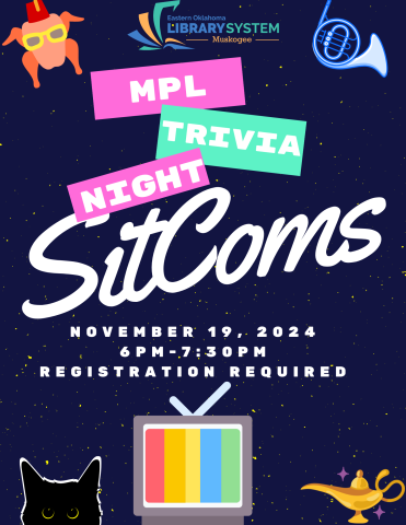 Poster advertising MPL Trivia Night: Sitcoms