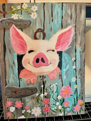 Painted pig