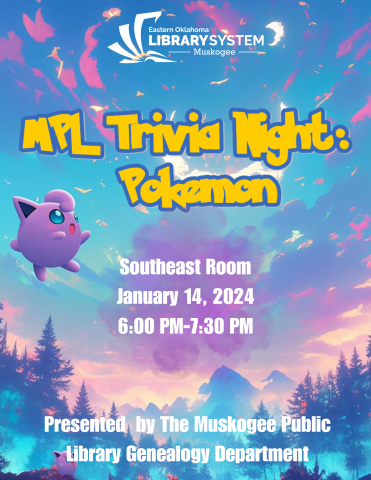 A poster for MPL Trivia Night: Pokemon