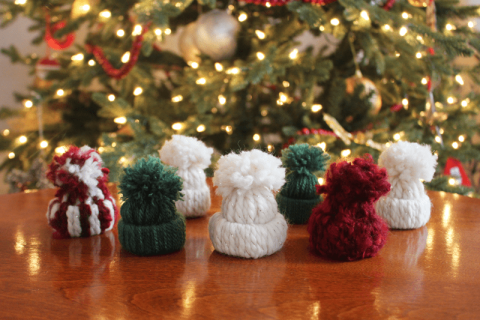 picture of mini yarn hats