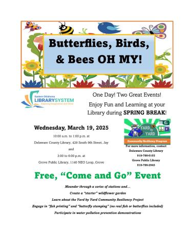 Butterflies, Birds, & Bees OH MY!