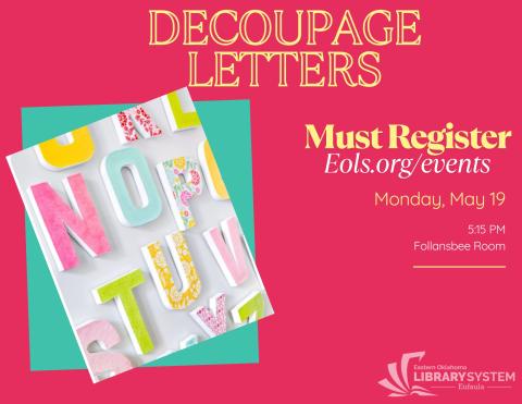 Decoupage Letters