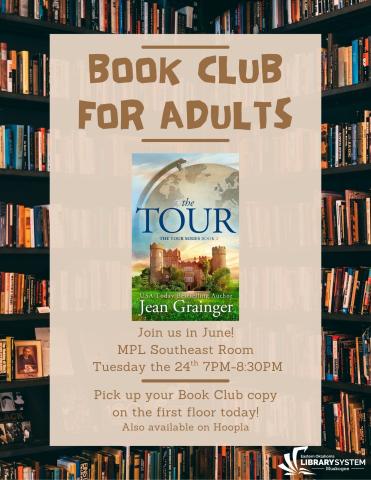 Join us Tuesday, June 24th at 7PM at the Muskogee Public Library in a lively discussion of The Tour by Jean Grainger