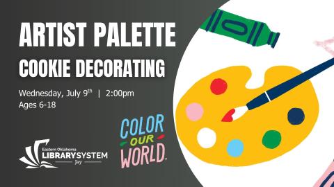 Artist Palette Cookie Decorating flyer