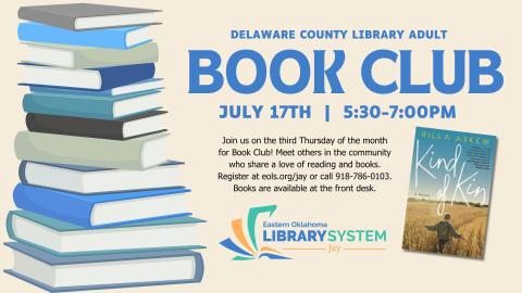Adult Book Club flyer