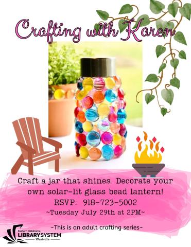 solar lit jar