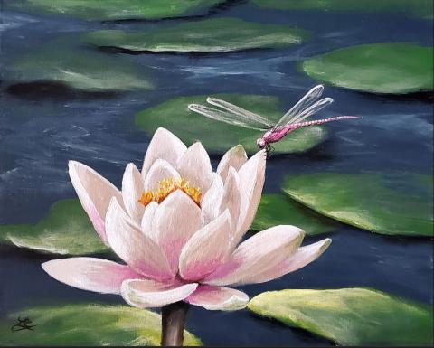 LOTUS AND DRAGONFLY