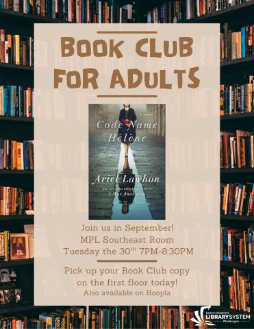 Join in on the discussion September 30th from 7PM to 8:30PM in the Southeast room at MPL.