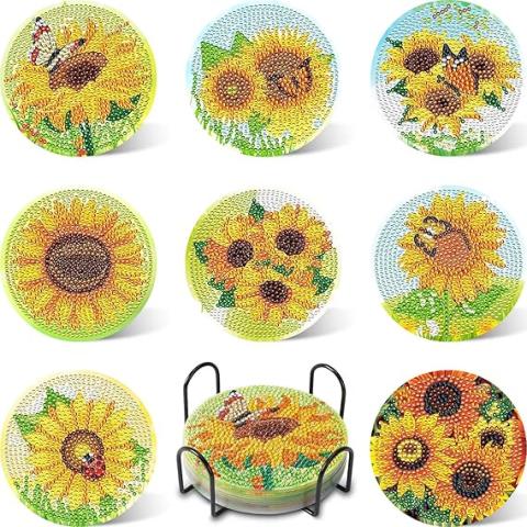 Sunflower coasters