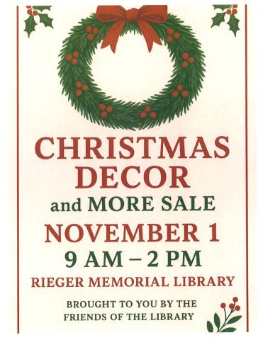 Christmas sale fundraiser for FOL