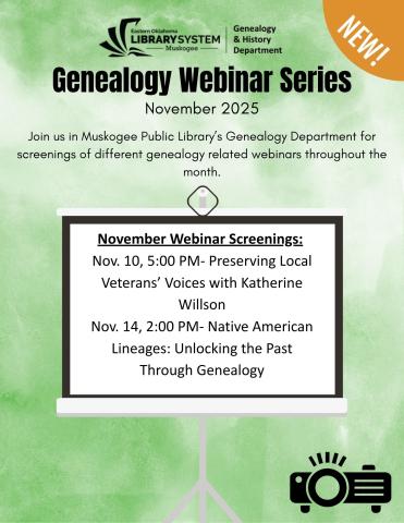 Genealogy Webinar Series