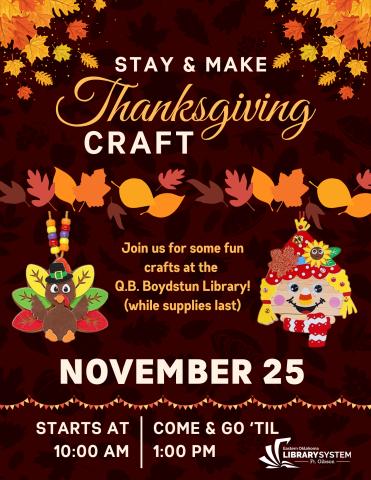 Stay & Make Thanksgiving Crafts