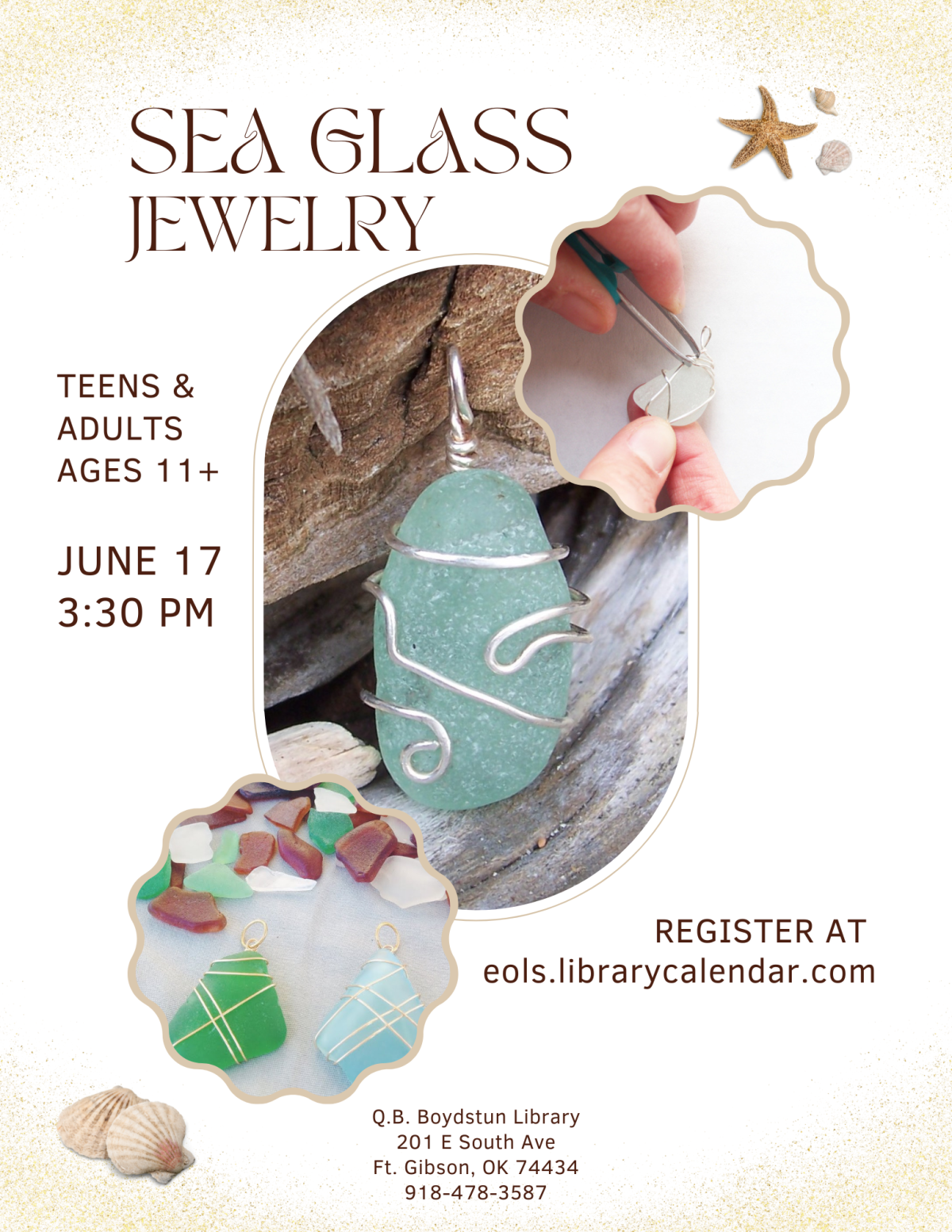 Sea Glass Jewelry Flyer