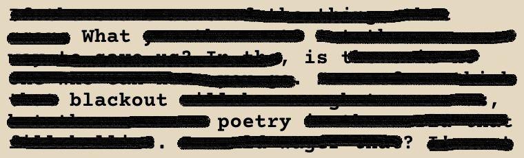 blackout poetry