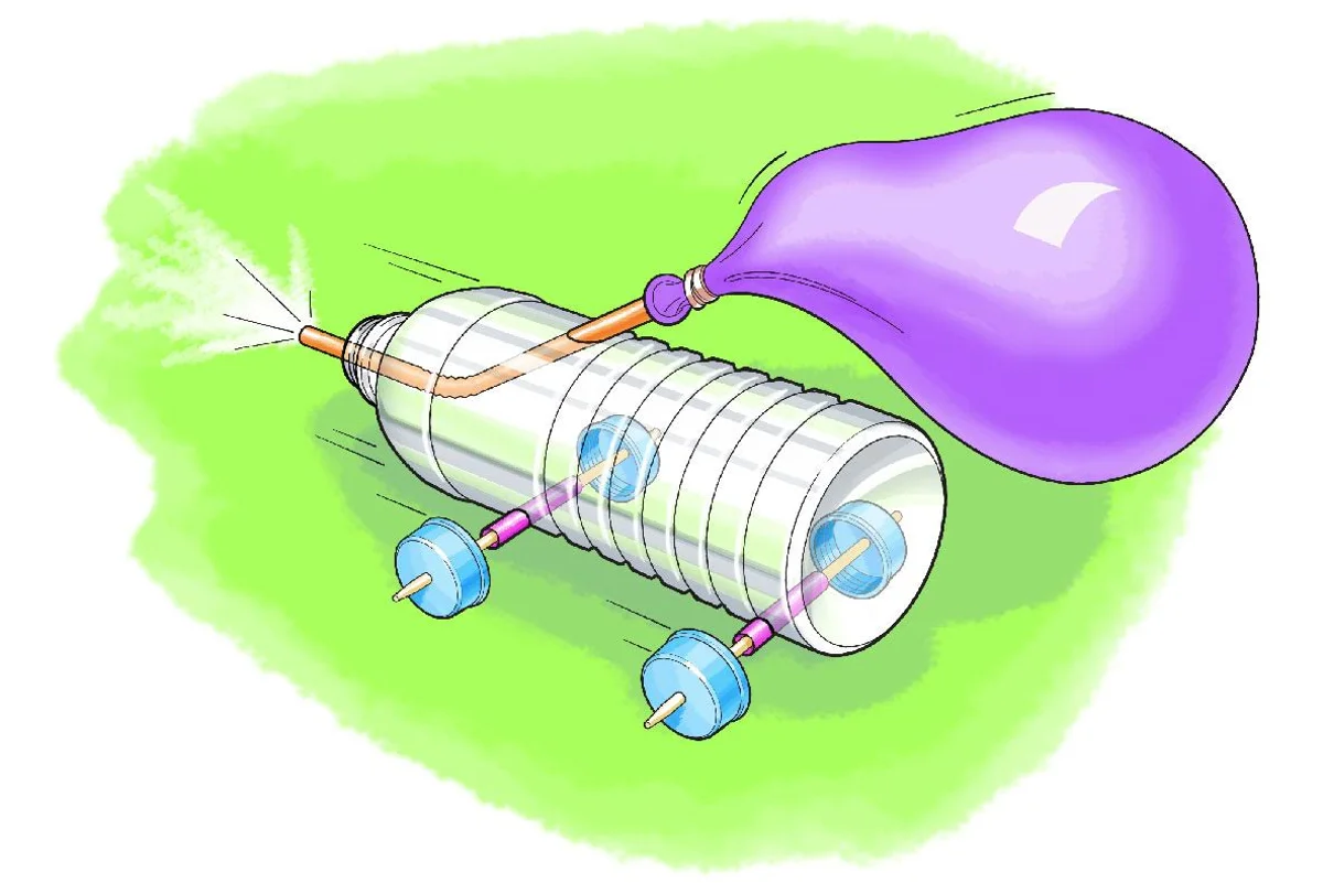 Build a balloon car!