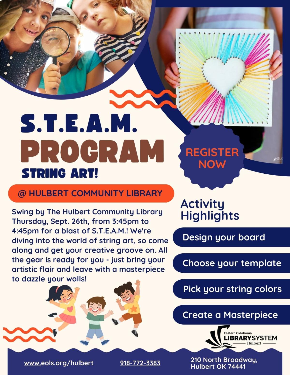 S.T.E.A.M. String Art Flyer