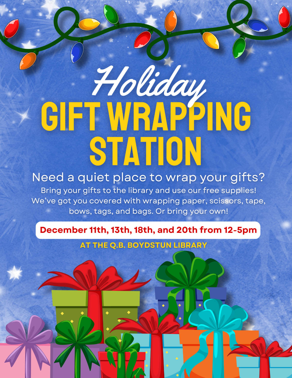 Gift Wrapping Station Flyer