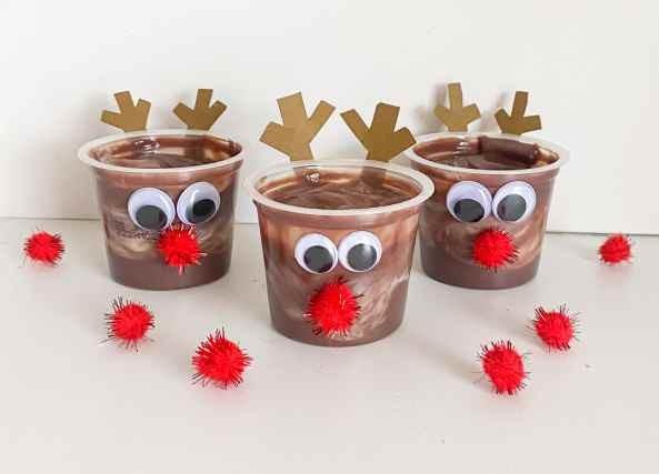 Reindeer Pudding Cups