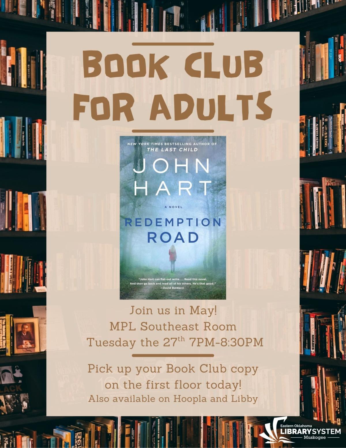 Join us as we discuss our book club book of the month: Redemption Road by John Hart