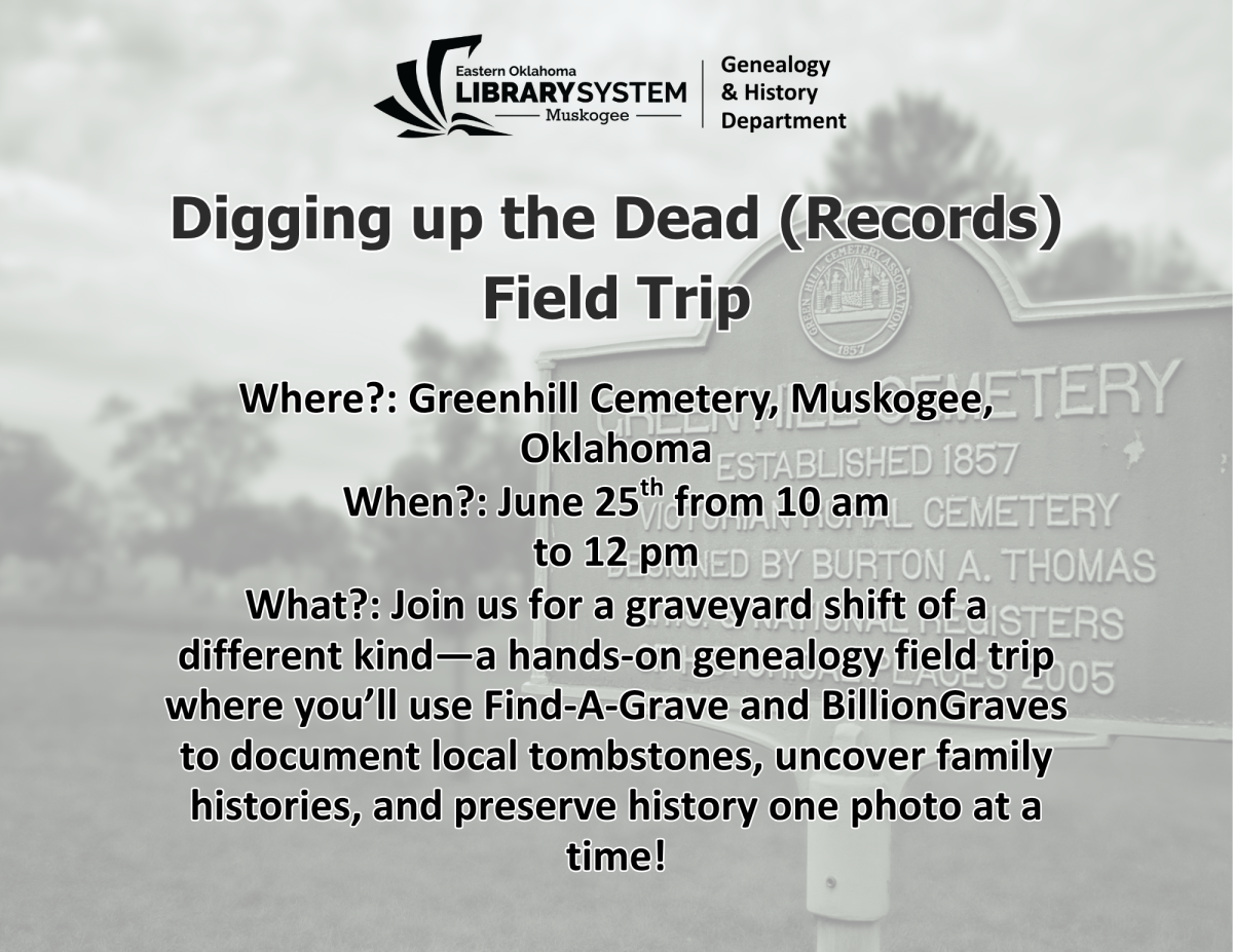 Poster advertising Diggin' up the dead field trip