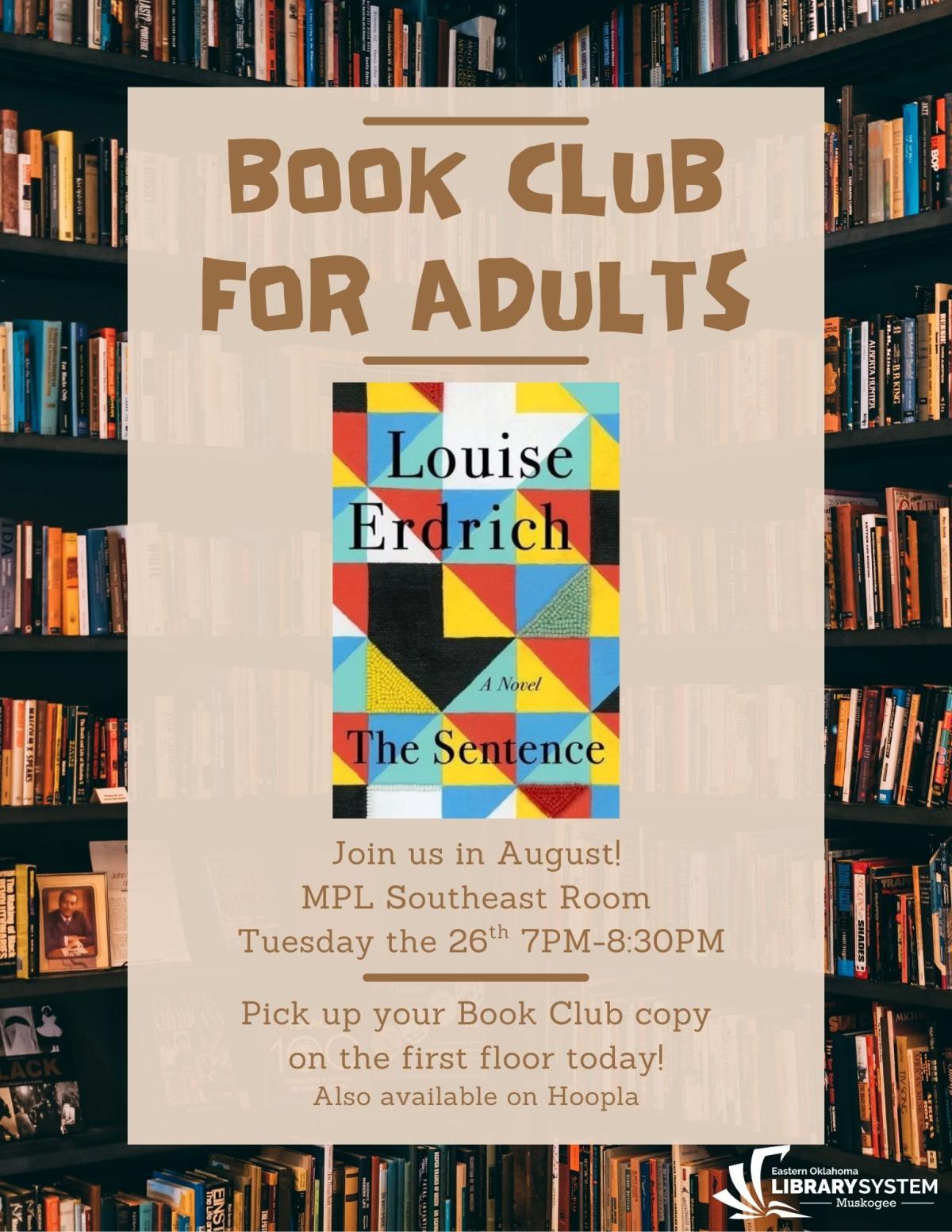 Join us in a lively discussion of the book: The Sentence by Louise Erdrich. 