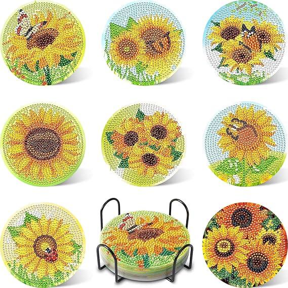 Sunflower coasters