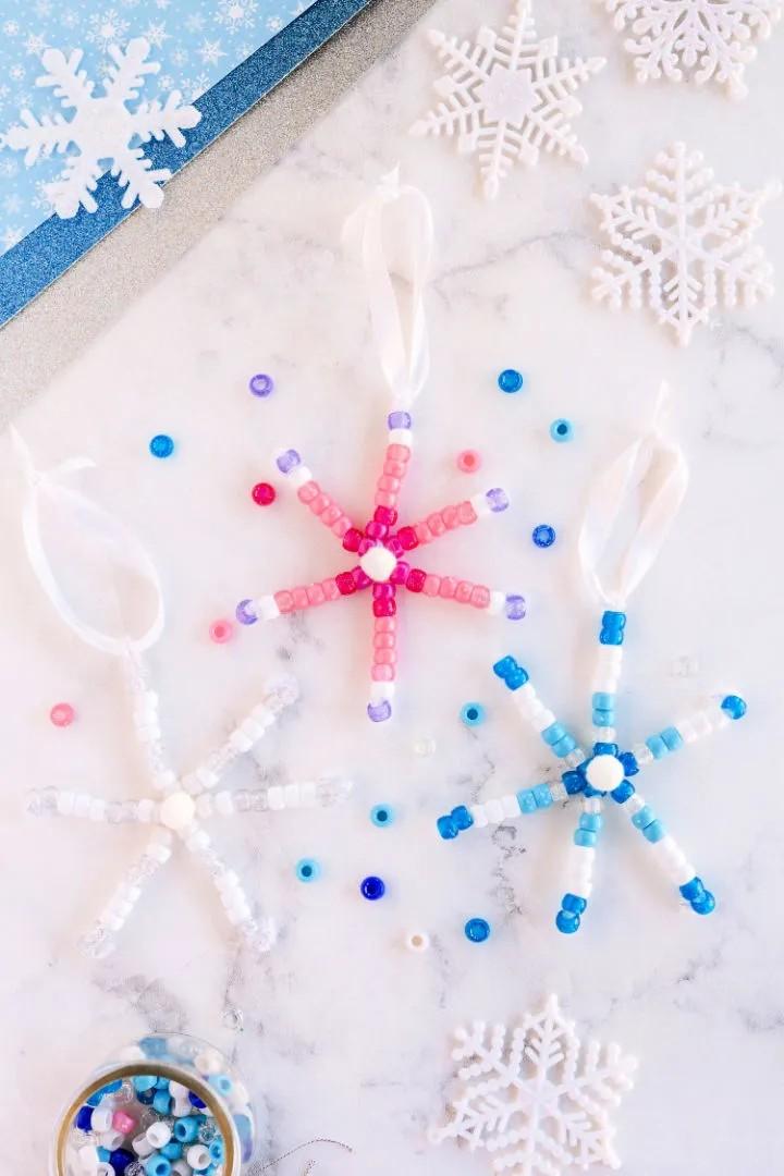 beaded snowflake